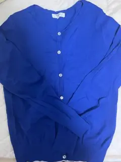 NATURAL BEAUTY BASIC カーディガン M 青