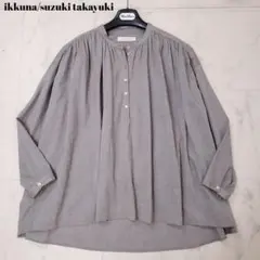 美品✨イクナ スズキタカユキ オーガニックコットンギャザーブラウス