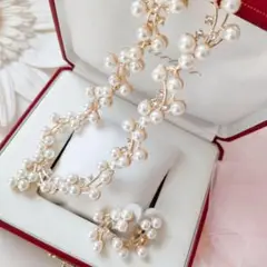 パールアクセサリー ブライダルアクセサリー ドレスネックレス ピアス 新品