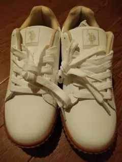 U.S. Polo Assn. ホワイトスニーカー 24.0cm