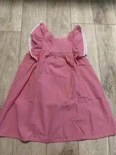 ピンク フリル ノースリーブワンピース 110