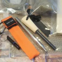 ❇️ベスト8点セット+8X70(120)+火吹き棒+火口⑦(ファットウッド)