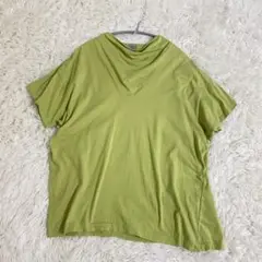 FICCE UOMO ドレープネック　Tシャツ Ｆ　ライムグリーン　メンズ
