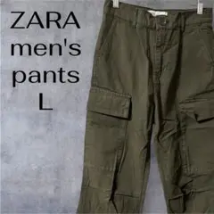 メンズ　ズボンZARA カーゴパンツ オリーブグリーン サイズ38