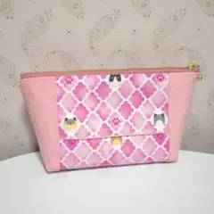 さくらとモロッカン猫　ティッシュケース ポーチ　ハンドメイド