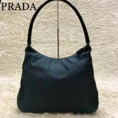 良品✨PRADA プラダ ナイロン ショルダーバッグ トートバッグ 三角ロゴ 緑