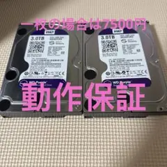 2枚　WD Purple 3TB HDD WD30PURX (K47/K48)