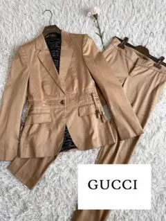 美品 GUCCI グッチセットアップ スーツ 金具 裏地総柄