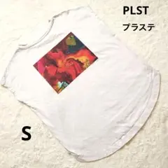 PLST プラステ ラベンダー バックプリント　Tシャツ S 小さいサイズ