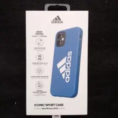 【新品未使用】adidas のiPhone 12mini用スマホケース（青）