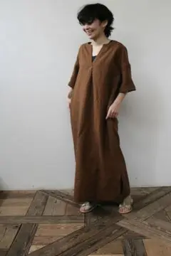 Hug O War ハグオーワー リネンカフタンワンピース