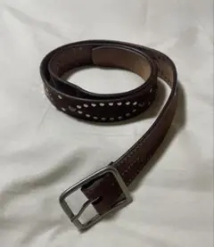 FRANKDANIEL フランクダニエル ダークブラウン レザースタッズ ベルト