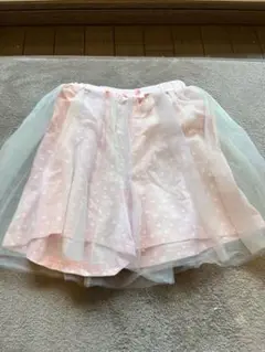新品⭐︎ハート柄ピンクチュールキュロット130cm