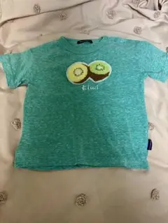 moujonjon サガラ刺繍フルーツTシャツ　キウイ　グリーン　サイズ90