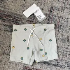 【新品】H&M リンゴ柄　ブルー系　水着　ショートパンツ