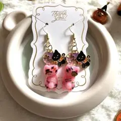 ☆Halloween猫ちゃんピアス☆A( ᜊº-° )ᜊ