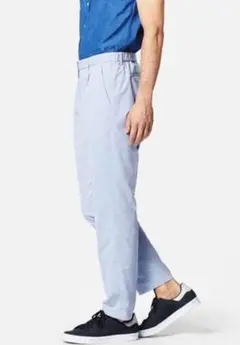 UNIQLO　ユニクロ　ブルーストライプイージーパンツ　Lサイズ