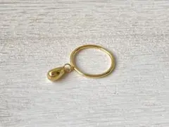 Tiffany ティファニー ティアドロップ リング YG 18K 5号