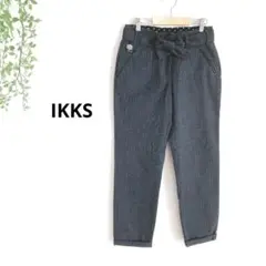 IKKS イックス　テーパードパンツ　ストライプ　リボン付き　秋冬　サイズ34