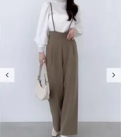 ハイウエストキャミワンピース