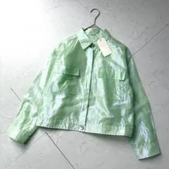 新品 K.T キヨコタカセ ラミーポリエステル シャツブルゾン 9 リネン