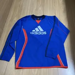 adidas サッカー用長袖150サイズ 青/赤