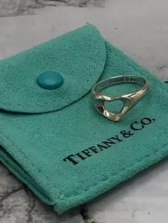 【800】③ティファニー TIFFANYu0026Co. オープンハートリング 袋付き