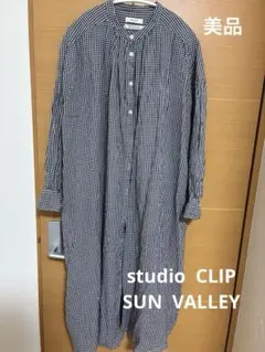 studio CLIP✖️SUNVALLEY ボイルスキッパーシャツワンピース