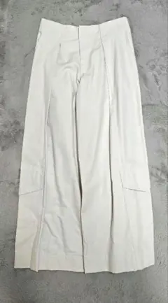新品 ZARA ワイドパンツ S ライトベージュ