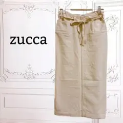 ズッカ『zucca』タイト スカート【F】ベージュ 系 無地 シンプル 薄手