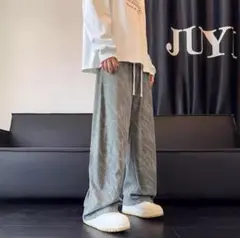 【新品】総柄 ワイドパンツ スウェットパンツ ルーズシルエット ユニセックス