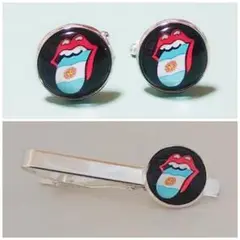 ローリングストーンズ　カフスボタン＆ネクタイピンセット　アルゼンチン