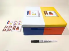 ミッフィーとブラウンのキャラクター缶　【菓子　空缶 シール付】