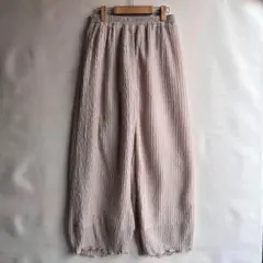 美品　YE LiBARE　イリベア　イージーパンツ　ワッシャー　ベージュ　ワイド