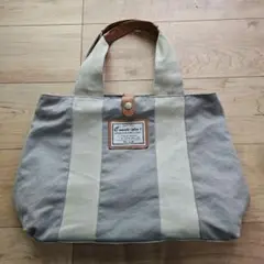 ☆C'omodo+plustコモドプラス卜☆グレー帆布トートバッグ美品☆