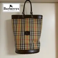 【希少】 美品 バーバリー シャドーホース ノバチェック ハンド トートバック