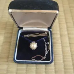 Yamakatsu Pearl ネクタイピンとチェーンセット