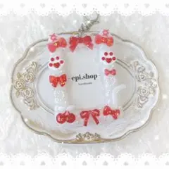 ホイップデコ トレカキーホルダー トレカケースデコ 猫耳(地雷)シリーズ✦ 赤