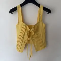 【未使用】　SHEIN イエロービスチェ XS 透け感なし