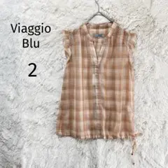 新品タグ付き✨️ビアッジョブルー/ノースリーブシアーシャツ/2/プルオーバー