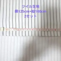 ストライプのツイル生地2枚セット