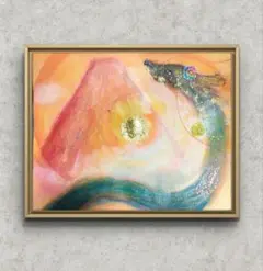 額付き★一点物！青龍神様開運絵画　原画 仕事運　商売繁盛