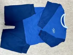 青色コットン長袖パジャマセット
