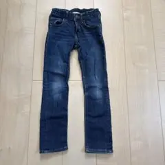 H＆M ダークブルー デニム ストレートパンツ スキニー 120