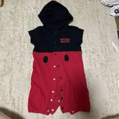 西松屋　ディズニー　Mickey Mouse フード付きロンパース