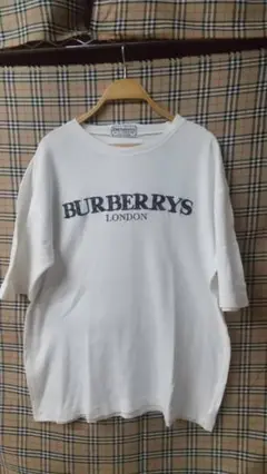 966 レアデザイン　BurberrysホワイトTシャツ