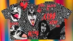 KISS ジーンシモンズ アロハ 半袖シャツ Gene Simmons