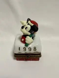 【新品未使用品】ミッドウエスト社 1998年 サンタミッキー ポーセリン ヒンジ