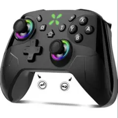 Switch2 コントローラー 9色RGBライト 大容量Bluetooth接続