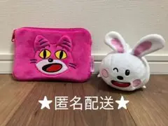 たべっ子どうぶつ　ミニティッシュポーチ　ねこ　のせこっとぷらす　うさぎちゃん